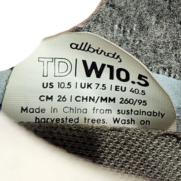 Allbirds Women 10.5 Tree Dasher Running Shoe Light Blue White Lace Up Washable - Picture 11 of 12